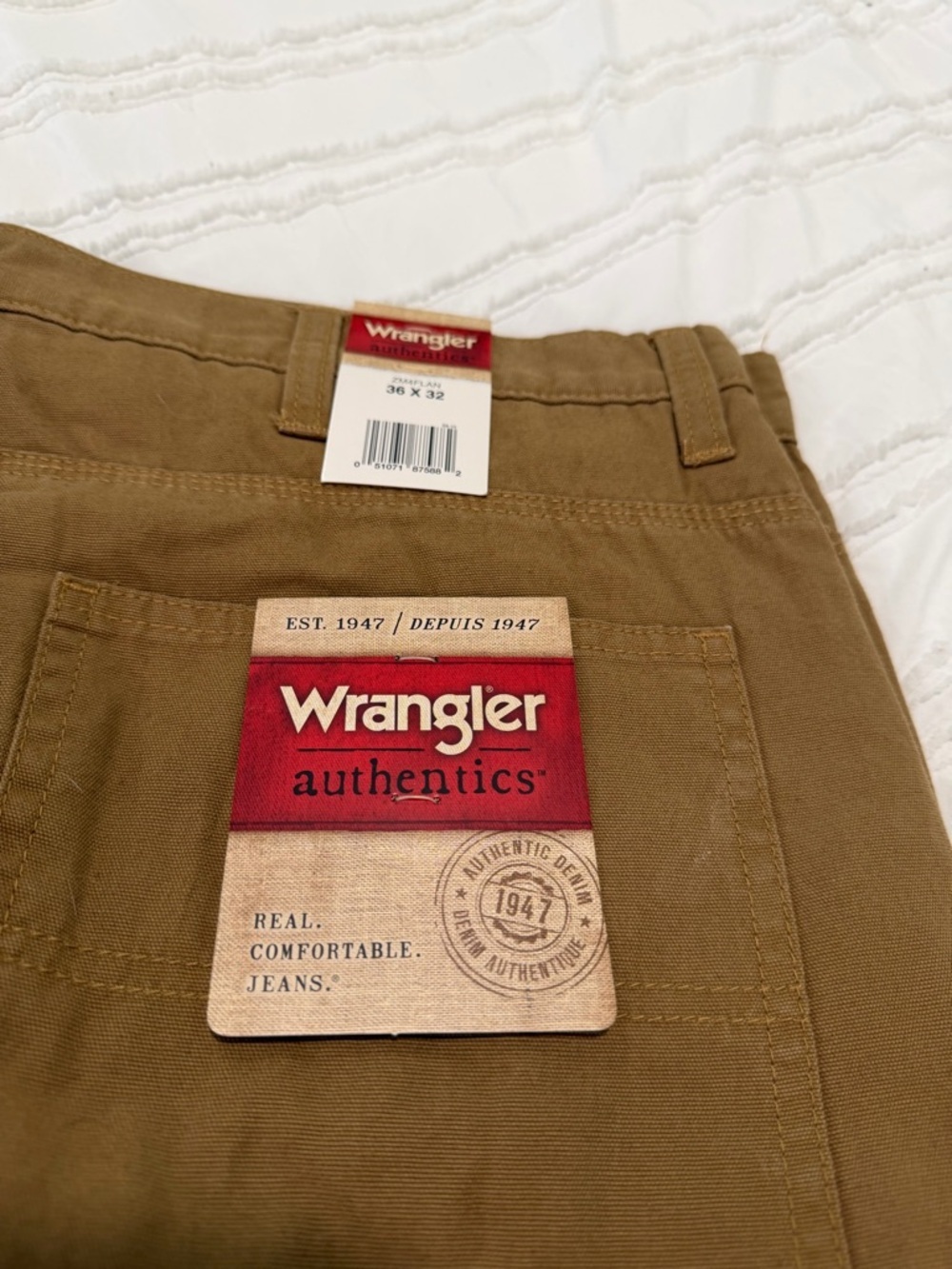 Wrangler Tan Work Chinos with Reinforced Pockets - Picture 2 of 5